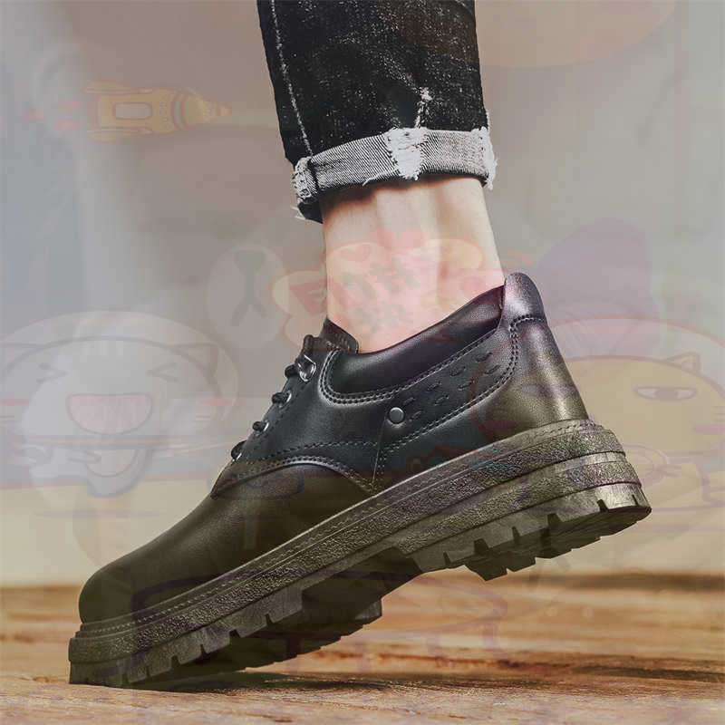 Streetwear Brand Golf - Dunkles Naturleder, modische Turnschuhe, Tennis-Herren-Turnschuhe, modische