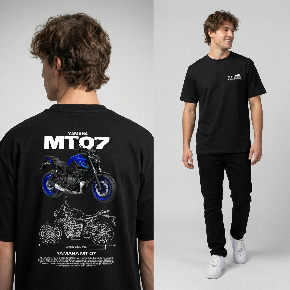 Yamaha MT-07 Naked Bike Style  – Streetwear Brand Graphics Bewertung und Preis